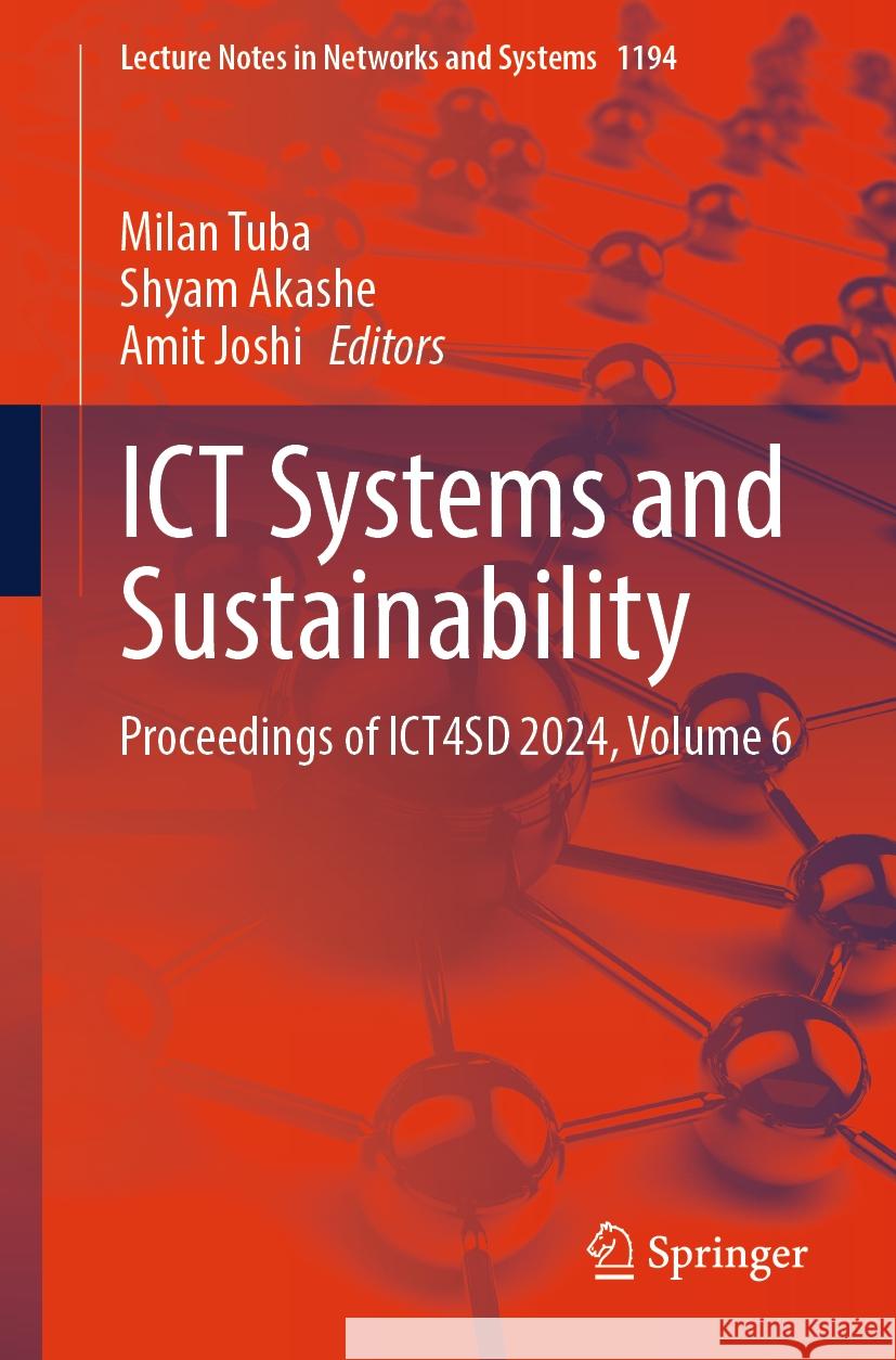 ICT Systems and Sustainability  9789819795222 Springer Nature Singapore