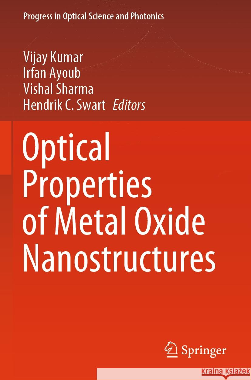 Optical Properties of Metal Oxide Nanostructures  9789819956425 Springer Nature Singapore