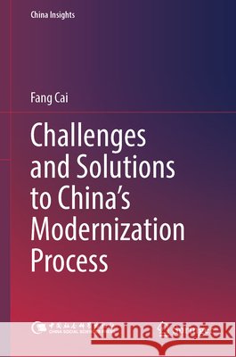 Challenges and Solutions to China's Modernization Process Fang Cai Qu Lei Yu Hong 9789819991402 Springer