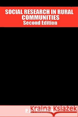 Social Research in Rural Communities P. A. Twunmasi 9789964302672 Ghana Universities Press