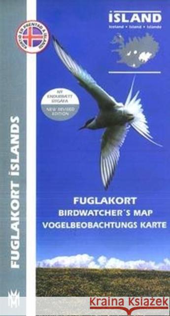 Birdwatchers' Map of Iceland  9789979330424 Mal Og Menning,Iceland