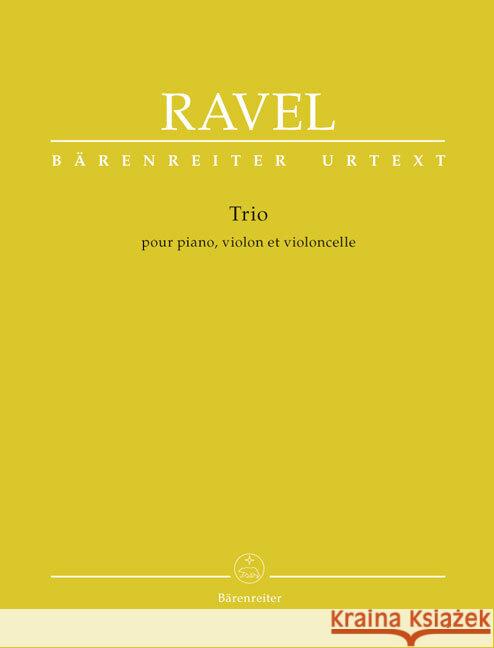 Trio für Klavier, Violine und Violoncello Ravel, Maurice 9790006566266