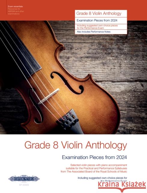 Grade 8 Violin Anthology from 2024  9790577024042 Edition Peters