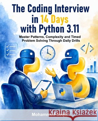 The Coding Interview in 14 Days with Python 3.11: Master Patterns, Complexity and Timed Problem Solving Through Daily Drills Saqib, Mohammad 9798194633654