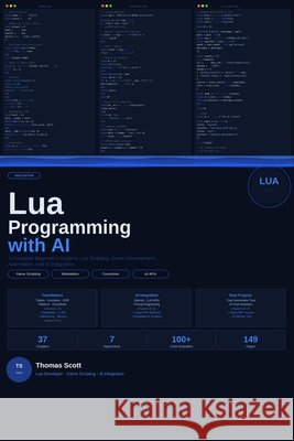 Lua Programming with AI: A Complete Beginner's Guide to Lua Scripting, Game Development, Automation, and AI Integration Scott, Thomas 9798197302861 Independently Published