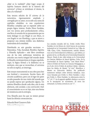 El sistema de la naturaleza. Ensayo de filosofía. Tercera edición Pérez Fardales, Evelio Avelio 9798218853815