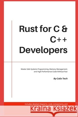 Rust for C & C++ Developers: Master Safe Systems Programming, Memory Management, and High-performance Code Without Fear. Tech, Calix 9798258157690 Independently Published