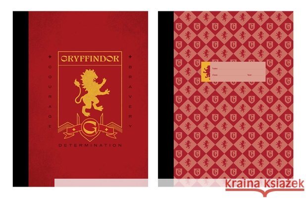 Harry Potter: Gryffindor Composition Notebook Set (Set of 2) Insight Editions 9798337403939