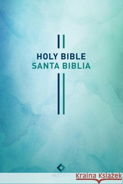 Bilingual Bible / Biblia bilingue NLT/NTV (Softcover, Blue Watercolor)  9798400500787 Tyndale House Publishers