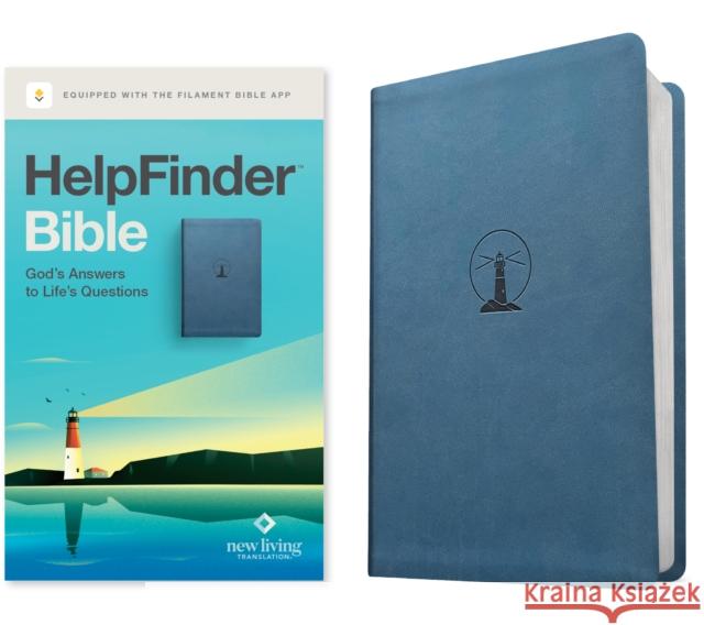 HelpFinder Bible NLT, Filament Enabled (LeatherLike, Harbor Blue, Red Letter) New Living Translation 9798400506970 Tyndale House Publishers
