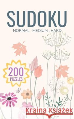 Sudoku: Pretty Pocket Sudoku Puzzle Book 200 Puzzles Travel-Friendly Normal Medium Hard Levels Cosmo Cat 9798481566689