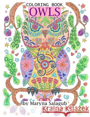 Owls coloring book Maryna Salagub 9798604260166