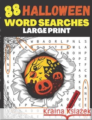 88 Halloween Word Searches Large Print Squad Puzzler Squad 9798682614110
