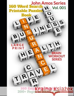 160 Word Search Printable Puzzles Book Amos John Amos 9798690437947