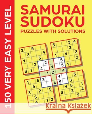 Samurai Sudoku Puzzles with Solutions: 150 Very Easy Level Publishing, Ak 9798723030831