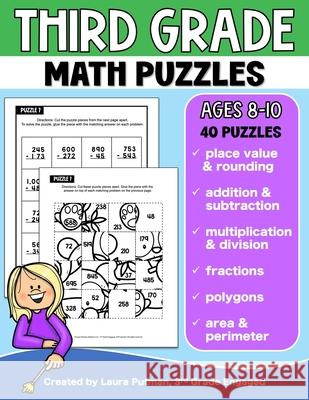 3rd Grade Math Puzzles Laura Putman 9798875860256 Independently Published