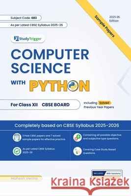 Computer Science with Python Sample Paper Mahesh Verma 9798901364758