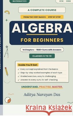 Algebra for Beginners Aditya Narayan Das 9798906432148