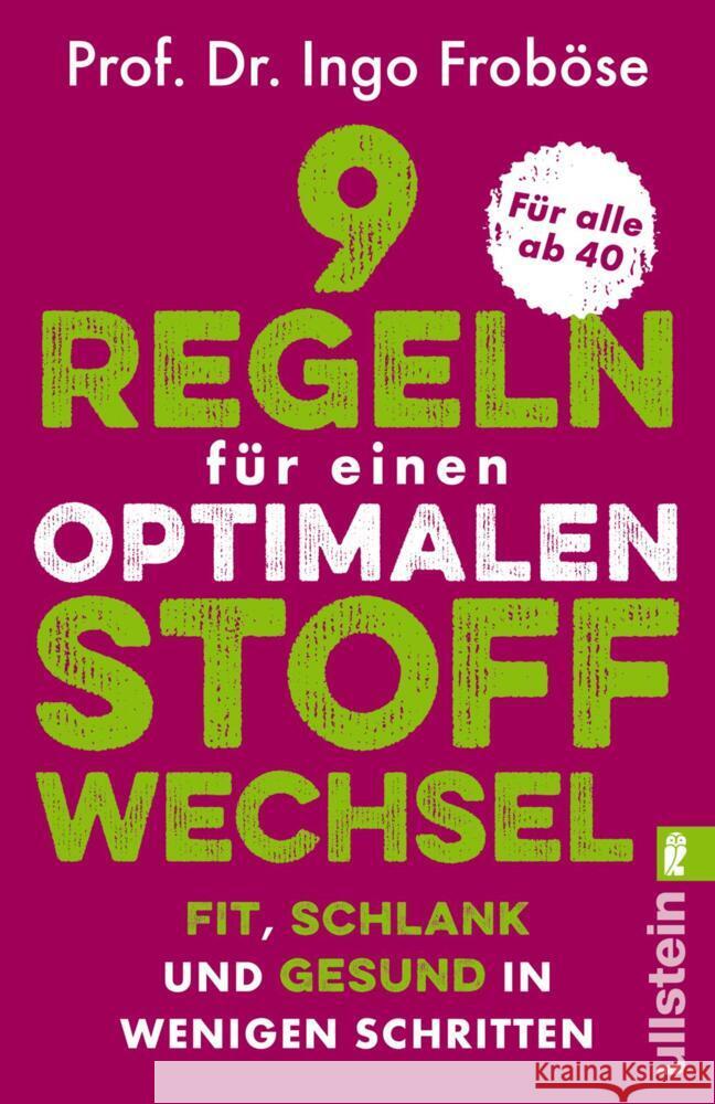 9 Regeln für einen optimalen Stoffwechsel Froböse, Ingo 9783548068060 Ullstein TB - książka