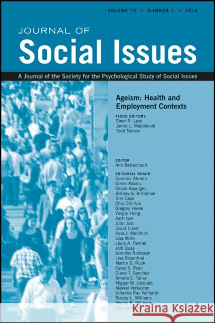 Ageism: Health and Employment Contexts