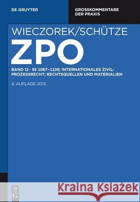 §§ 1067-1109; Internationales Zivilprozessrecht; Rechtsquellen und Materialien Rolf A. Schütze 9783110284911 De Gruyter - książka