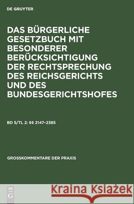 §§ 2147-2385 No Contributor 9783110059908 de Gruyter - książka