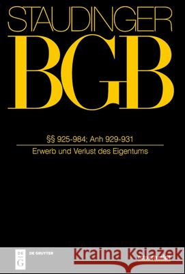 §§ 925-984; Anh Zu §§ 929-931: (Eigentum 2 - Erwerb Und Verlust Des Eigentums) Diehn, Thomas 9783805913058 Otto Schmidt/de Gruyter - de Gruyter - książka