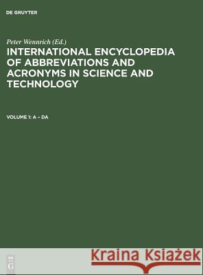 A - Da K G Saur Books 9783598229718 K. G. Saur - książka