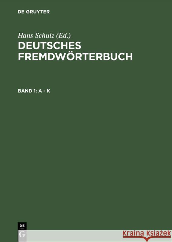 A - K No Contributor 9783110036893 de Gruyter - książka