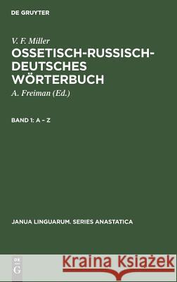 A - Z Freiman, A. 9789027920133 Mouton de Gruyter - książka