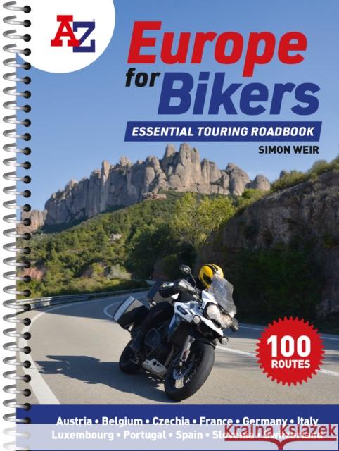 A -Z Europe for Bikers: 100 Scenic Routes Around Europe A-Z Maps 9780008547837 HarperCollins Publishers - książka