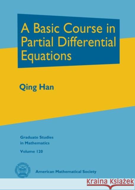 A Basic Course in Partial Differential Equations  9780821852552  - książka