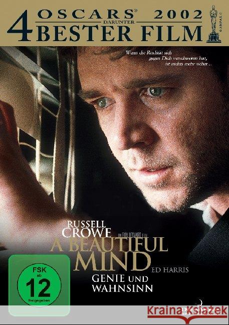 A Beautiful Mind, 1 DVD (Oscar Edition) : Ausgezeichnet mit 4 Oscars 2002 für den Besten Film, Beste Regie, Bestes adaptiertes Drehbuch und Beste Nebendarstellerin (Jennifer Connelly) und 4 Golden Glo  4047553500058 DreamWorks Home Entertainment - książka