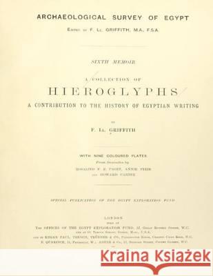 A Collection of Hieroglyphs: A contribution to the history of Egyptian writing Stewart Sr, David Grant 9781479383344 Createspace - książka