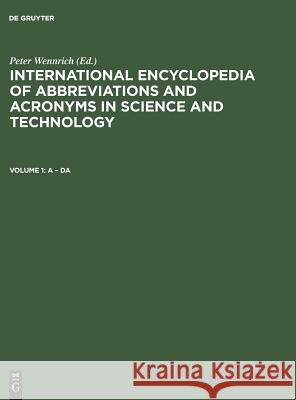 A - Da K G Saur Books 9783598229718 K. G. Saur - książka