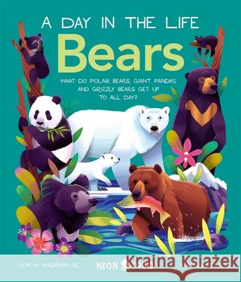 A Day In The Life Bears: What do Polar Bears, Giant Pandas, and Grizzly Bears Get Up to All Day? Neon Squid 9781838992835 Priddy Books - książka