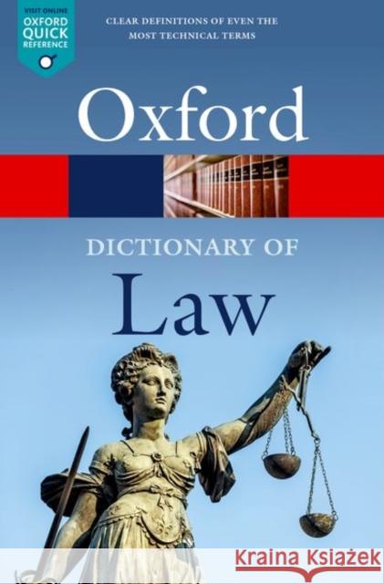 A Dictionary of Law  9780192897497 Oxford University Press - książka