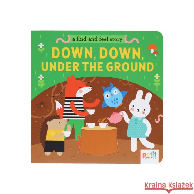 A Find and Feel Story: Down, Down, Under the Ground Petit Collage 9781797234809 Petit Collage - książka