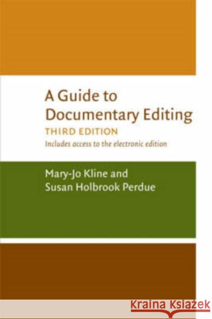 A Guide to Documentary Editing Mary-Jo Kline 9780813927275 University of Virginia Press - książka