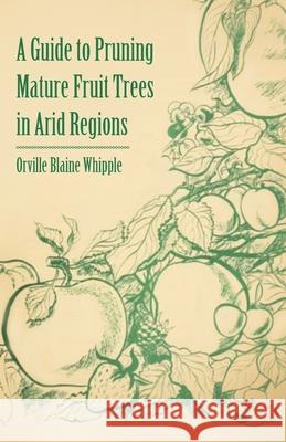 A Guide to Pruning Mature Fruit Trees in Arid Regions Orville Blaine Whipple 9781446537732 Gardiner Press - książka
