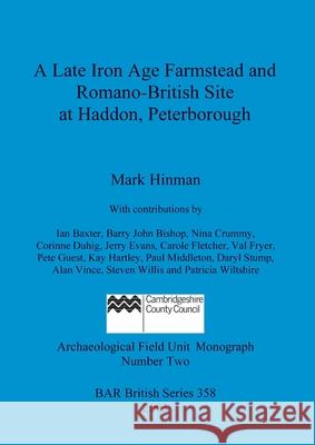 A Late Iron Age Farmstead and Romano-British Site at Haddon, Peterborough Hinman, Mark 9781841713472 British Archaeological Reports - książka