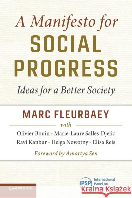 A Manifesto for Social Progress Fleurbaey, Marc 9781108440929 Cambridge University Press - książka