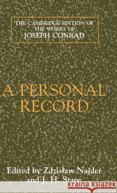 A Personal Record Zdzislaw Najder J. H. Stape 9780521861762 Cambridge University Press - książka