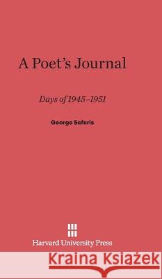 A Poet's Journal George Seferis 9780674433045 Harvard University Press - książka
