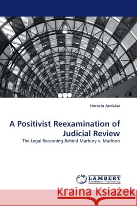 A Positivist Reexamination of Judicial Review Horacio Andaluz 9783844391510 LAP Lambert Academic Publishing - książka