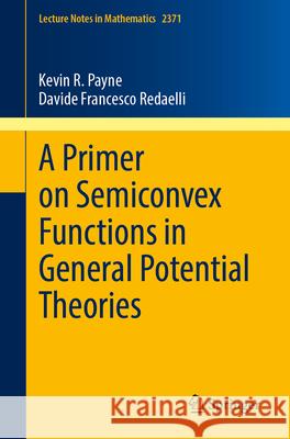 A Primer on Semiconvex Functions in General Potential Theories Kevin R. Payne Davide Francesco Redaelli 9783031943393 Springer - książka