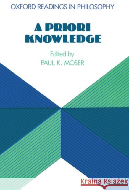 A Priori Knowledge  9780198750833 OXFORD UNIVERSITY PRESS - książka