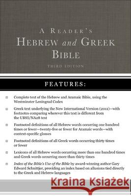 A Reader's Hebrew and Greek Bible: Third Edition A. Philip Brow Bryan W. Smith Richard J. Goodrich 9780310180463 Zondervan Academic - książka