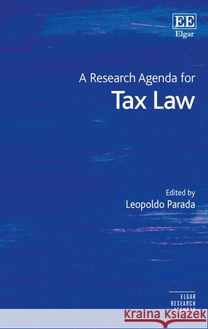 A Research Agenda for Tax Law  9781800885837 Edward Elgar Publishing Ltd - książka