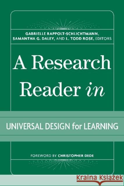 A Research Reader in Universal Design for Learning   9781612505015  - książka